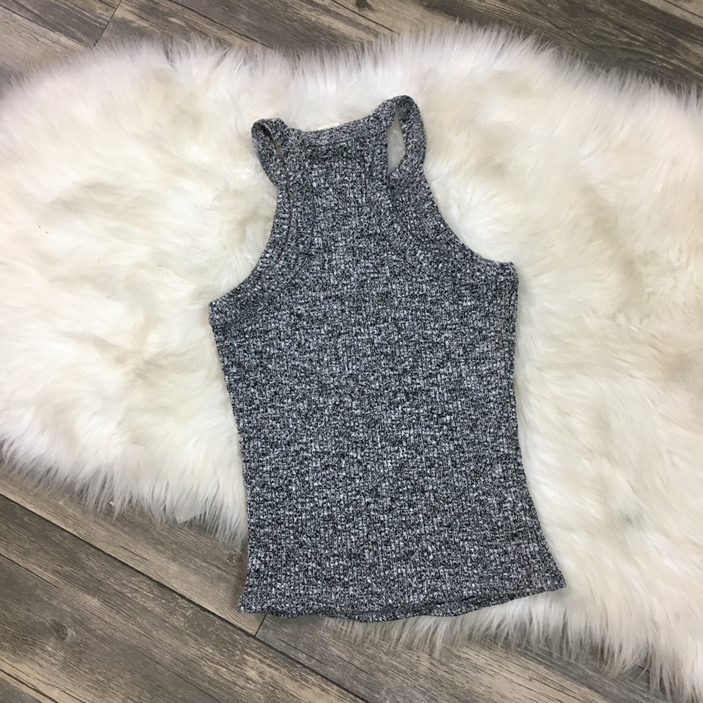 Maeve by Anthropologie grey herringbone knit tank top - Picture 4 of 8